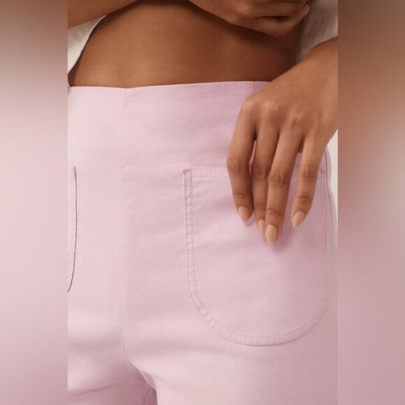 NWT Anthropologie The Colette Magic Fabric Ruffled Crop Wide-Leg Pants by Maeve - Picture 7 of 11